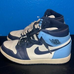 Jordan 1 Retro high Obsidians. Good Condition, Dirty. Sold As is